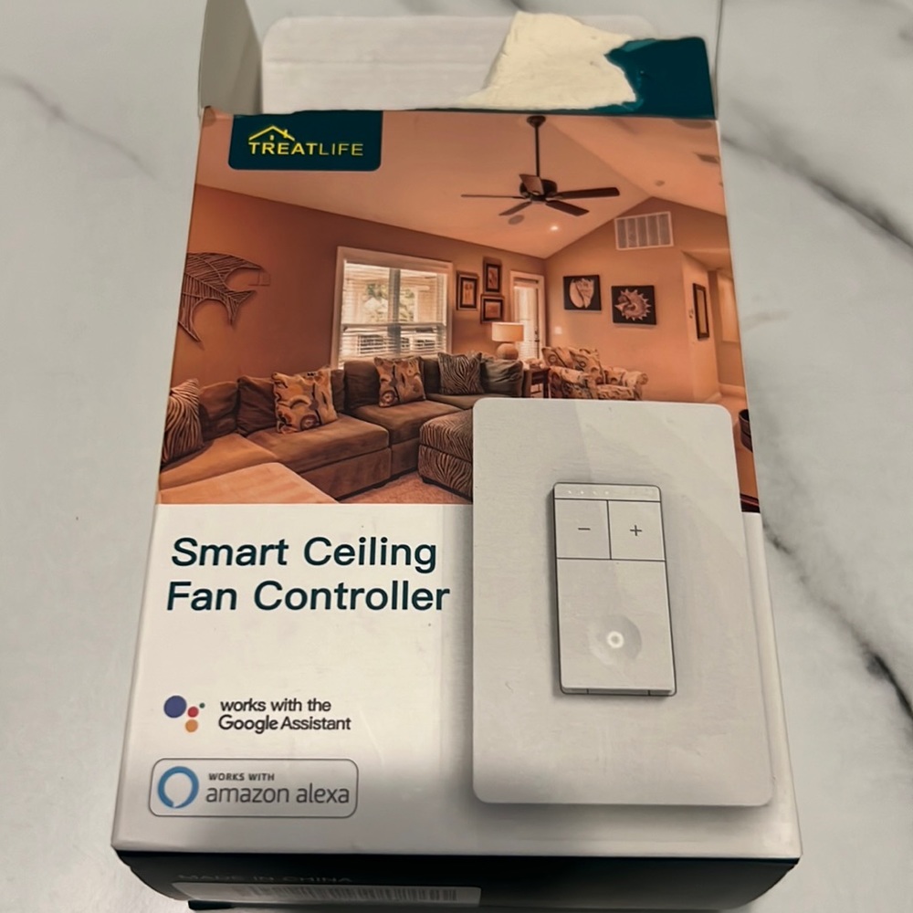 Same ceiling fan controller works with Google Assistant and with Amazon Alexa